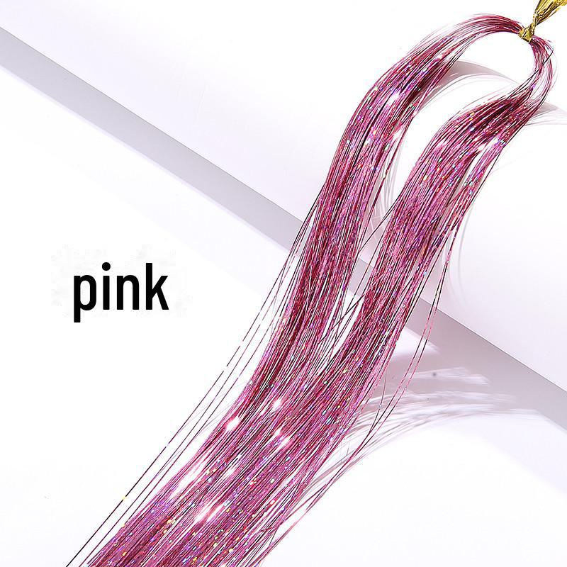 Цветные лазерные накладные пряди для волос