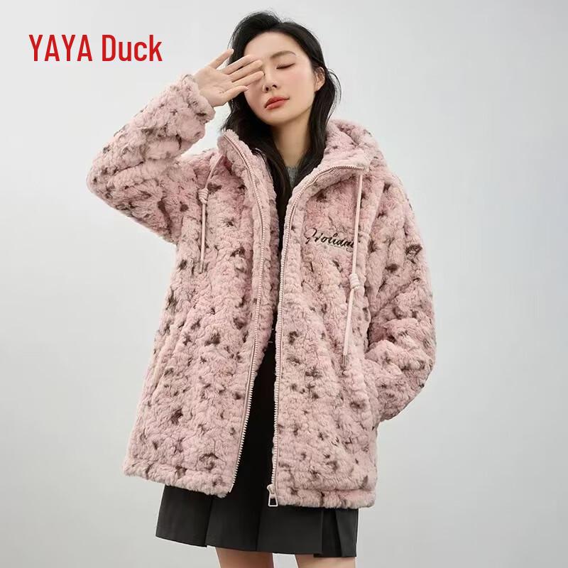 YAYA Women's Hooded Lambswool Lined Down Jacket