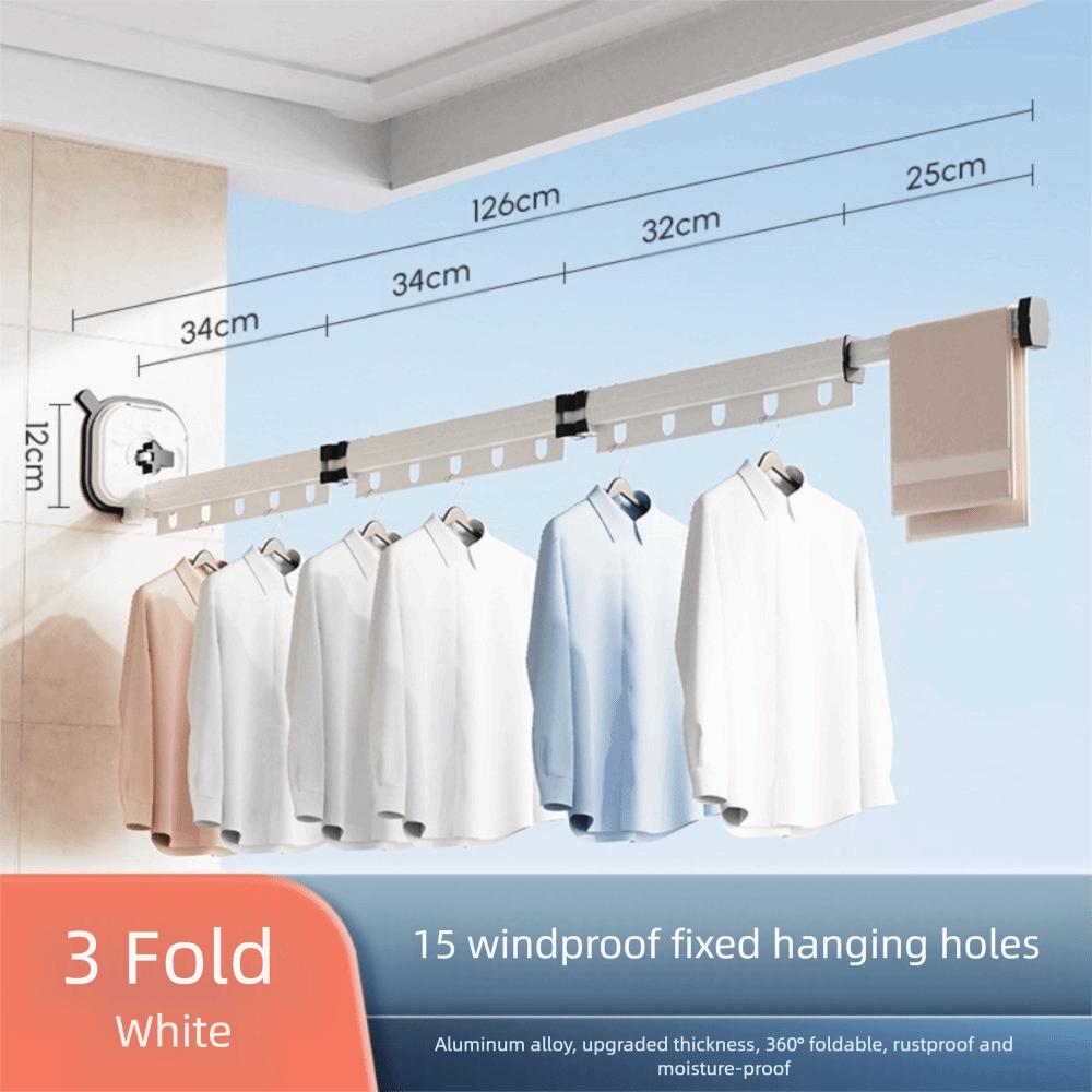 Новая выдвижная складная вешалка для одежды, экономящая место, вращающаяся настенная стойка для одежды, выдвижная бельевая веревка для дома