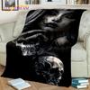 Horror Gothic Skull Ghost Cartoon  Blanket,Soft Throw Blanket for Home Bedroom Bed Sofa Picnic Travel Office Cover Blanket Kids