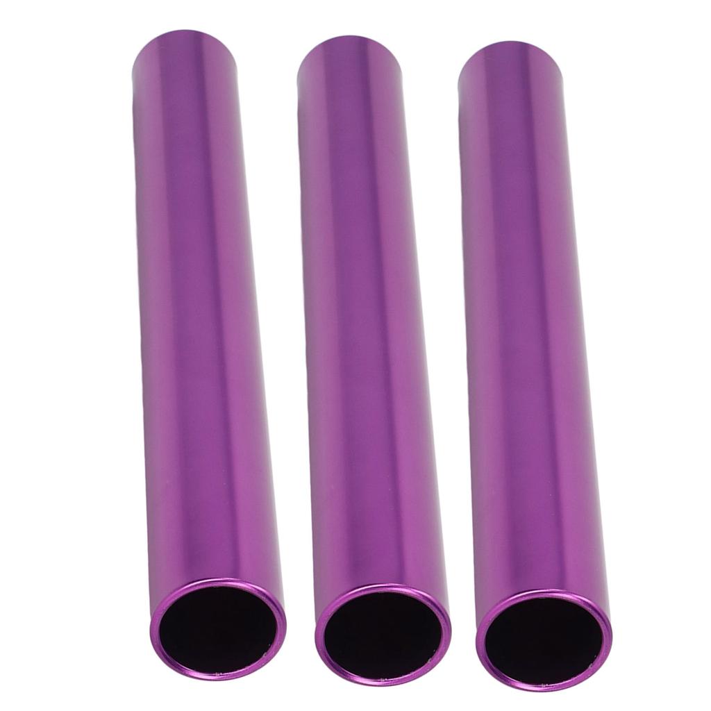 3PCS Competition Relay Baton Bright Color Hollow Carved Aluminum Alloy Relay Baton Track for