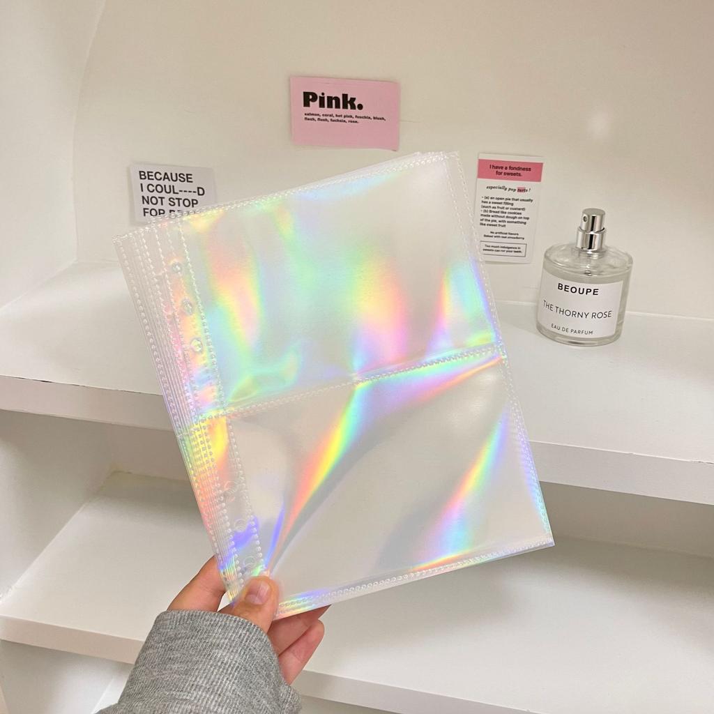 Kawaii Fluffy A5 Binder Pocard Holder Cute Fish Cake Embroidery Po Cards Storage Book Stationary