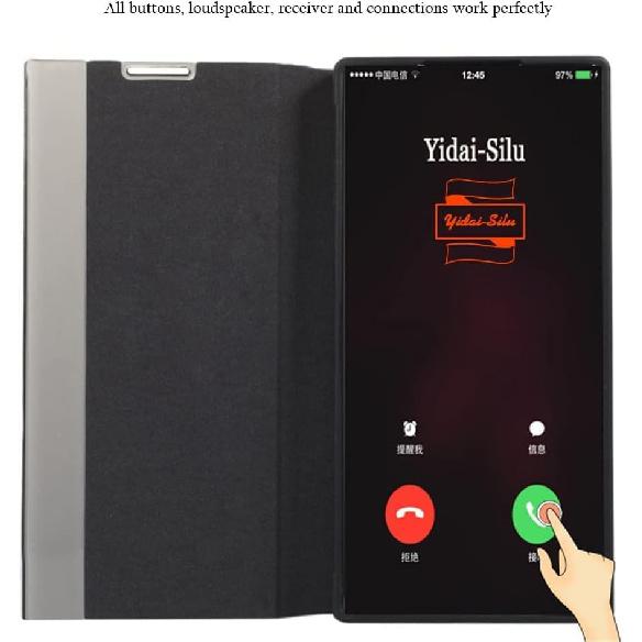 Для Samsung Galaxy Note 20 Ultra Чехол View Clear Смарт-окно, с подставкой для Samsung Note 20 Ultra Чехол для телефона Роскошный откидной тонкий зеркальный жесткий ПК