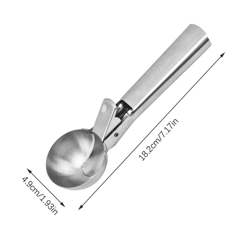 Ice Cream Scoops Stainless Steel Ice Cream Digger Non-Stick Ice Cream Spoon Tool