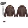 QIYOU 2025 Зимняя ретро-куртка из хлопка в стиле Old Money с меховым воротником и большими карманами