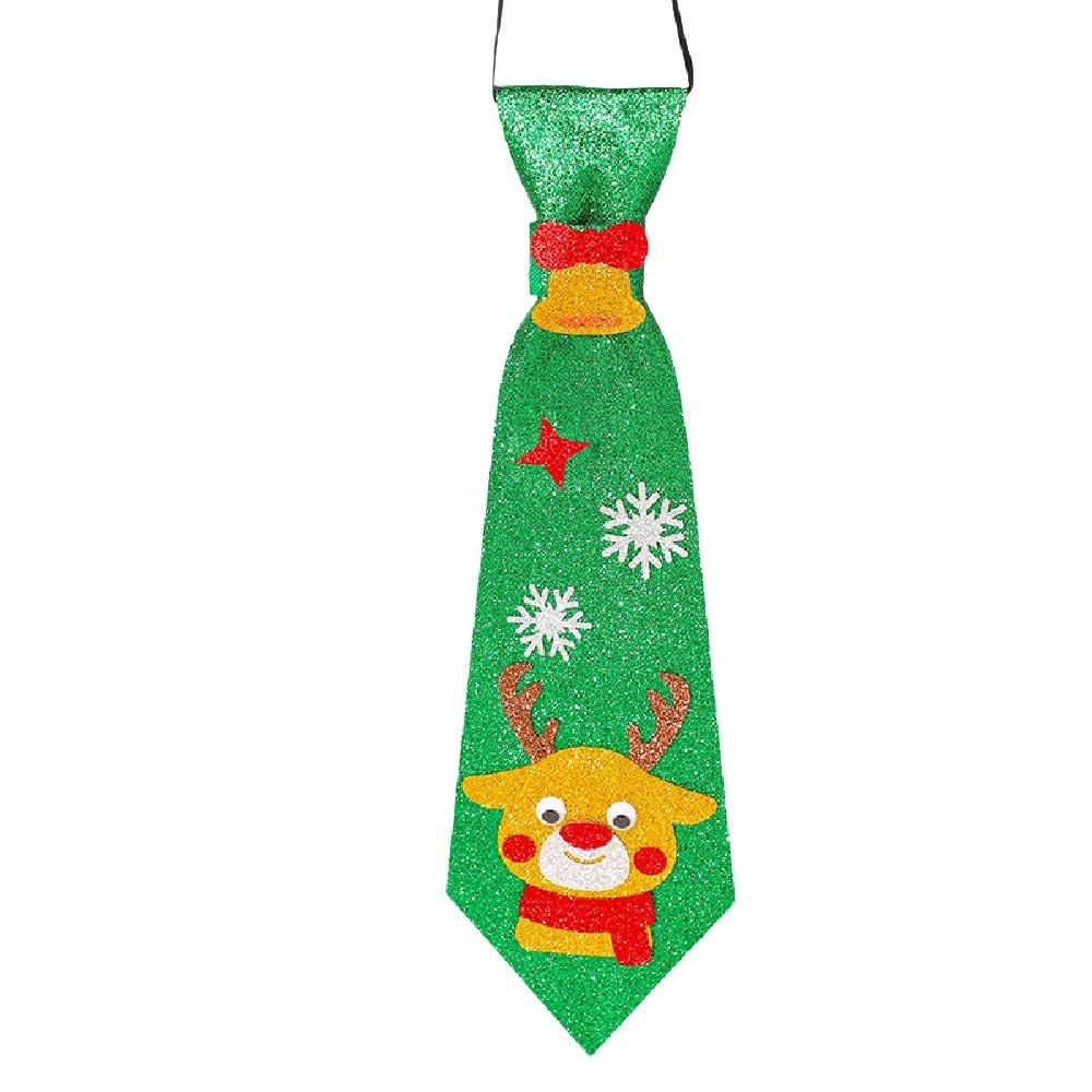 Felt Christmas Ties Material Kit Cartoon Christmas Tree Tie DIY Holiday Tie Kids