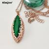 SIMJOO Geometric Tricolor  Rose Gold Color Fashion Necklace