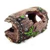 Aquarium Fish Tank Barrel Resin Broken Old Bucket with Moss Decoration Ornament Cave Landscaping  Fish Tank Accessories