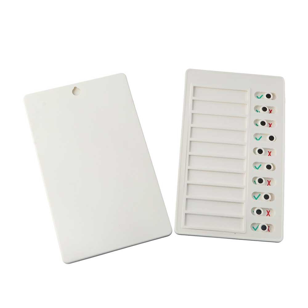 Children's Self-discipline Punch Card Student Message Checklist Chore Chart Memo Plastic Board