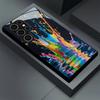 Стеклянный чехол для телефона с узором из цветных чернил, подходит для Samsung Galaxy S26 S25 S24 S23 S22 S20 FE/Ultra/Plus, противоударная задняя крышка