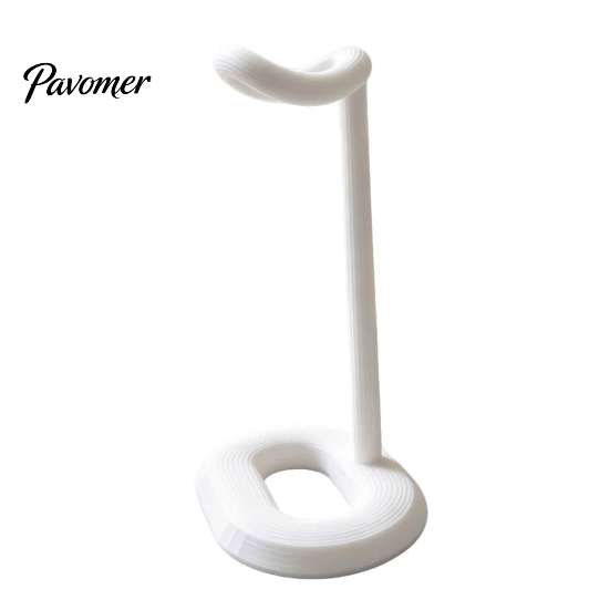 Headphone Organizer for Desk 3D Printed Stand, Modern Curved Gaming Headset Holder Desktop Stable Support Storage, Display Rack Office Study Room and