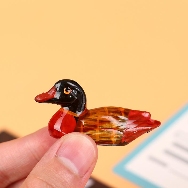 2Pcs Vintage Resin Pair Of Mandarin Ducks Chopstick Holder For Home Decor