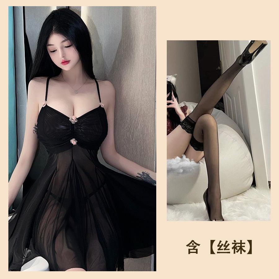 Сексуальное нижнее белье Сексуальное облегающее страстное пижамное платье Страсть Маленькая грудь Подтяжки Униформа Чистое желание Соблазнение Сексуальный костюм