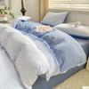Class A Maternal And Infant Grade Super Soft Cloud Washed Cotton Four-Piece Set Thickened Bed Sheet Dormitory 3Pcs Set Bedding Quilt Cover