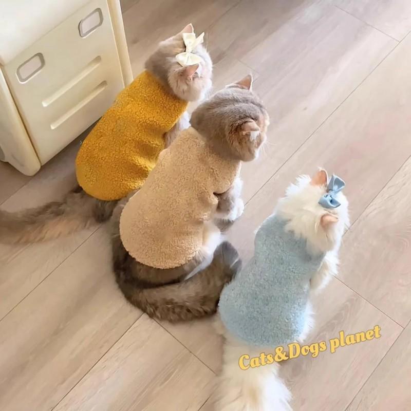Pet Warm Fleece Vest Cats Small Dogs Winter Soft Cozy Sleeveless Jacket Size S To XXL