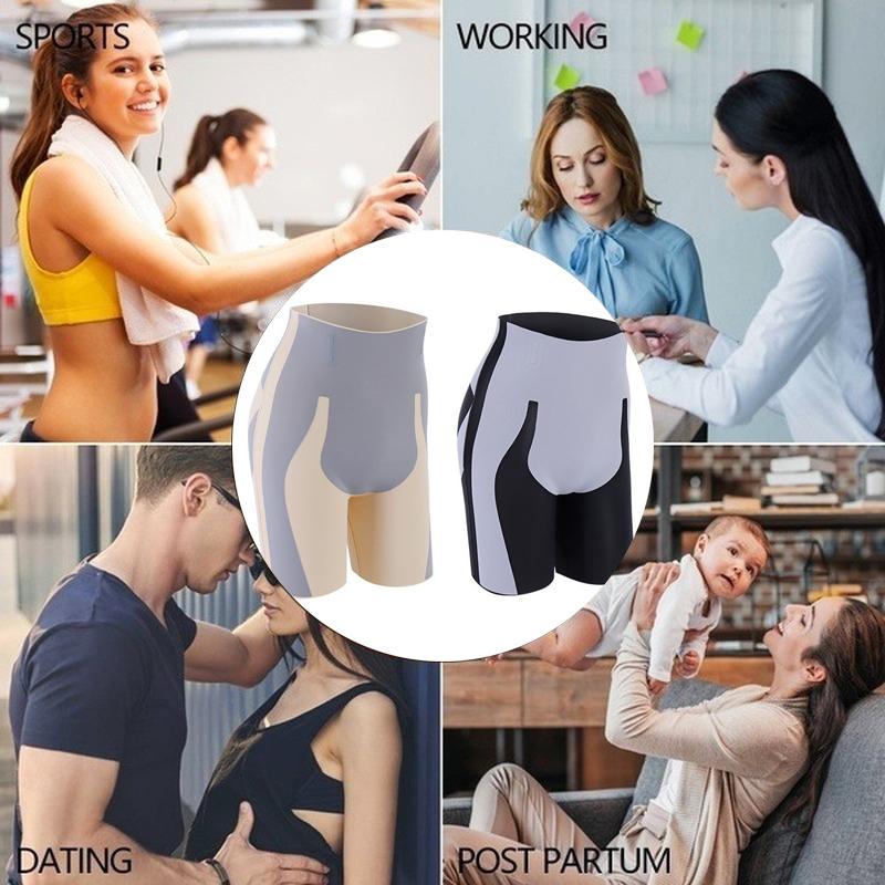 Модные тонкие боксеры для послеродового восстановления, женские защитные брюки с высокой талией, узкие шорты, трусики с сильной подтяжкой живота, ягодиц