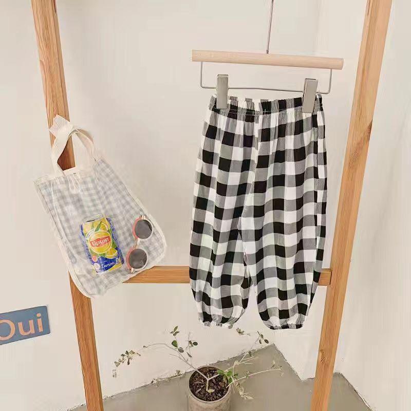 Children's Retro Floral Sun Protection Beach Pants with Mid-High Waist - Versatile Anti-Mosquito Summer Print for Girls