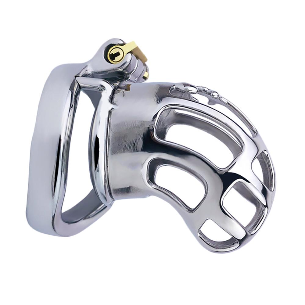 FRKO Hollow Breathable BDSM Male Chastity Cage Stainless Steel Lock Cock Bird Cage BDSM Loyalty of Men Sextoys Gay Ship From USA Good product