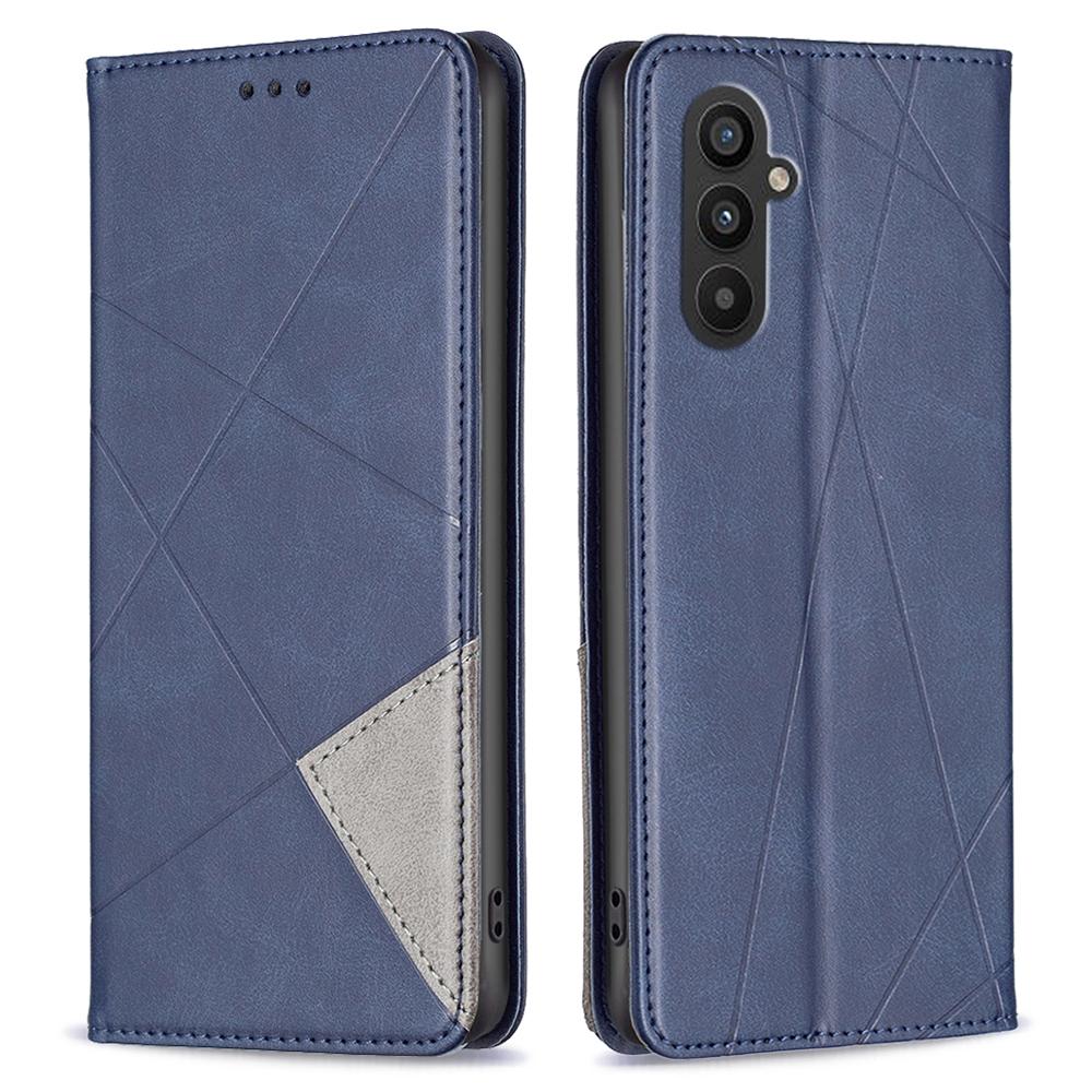 Для Samsung Galaxy A24 4G (162,1 х 77,6 х 8,3 мм) Чехол для телефона из ПУ кожи, держатель для карт, сращивание, тисненый узор, подставка для телефона