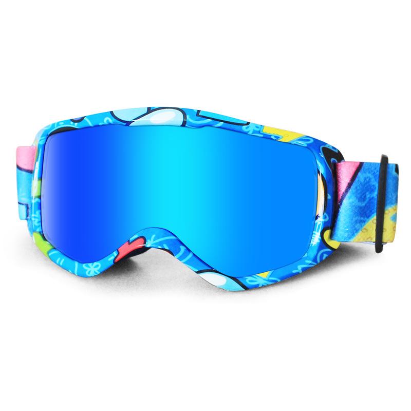 Children's ski goggles with double-layer anti-fog protection5-14High-definition anti-snow blind and windproof children's ski goggles