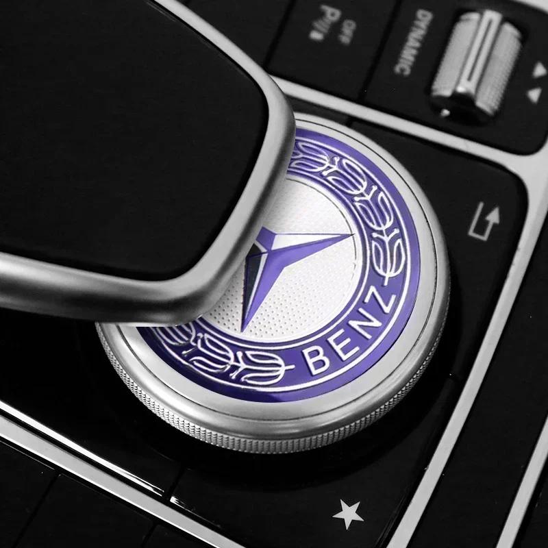 AABIH1 52mm Car Central Control Multimedia Decor Sticker For Mercedes Benz W212 W213 W205 AMG W177 V177 W247 W176 GLA GLC X253 W166
