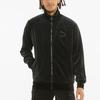Puma Iconic T7 Embroidered Logo Retro Sports Велюровая спортивная куртка Мужская Верхняя одежда Черный 532936-01