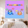 Bluey Custom Your Name Wall Decor Tapestry Art For Pet Memorial Birthdaywedding Party Backdrop Family Gift