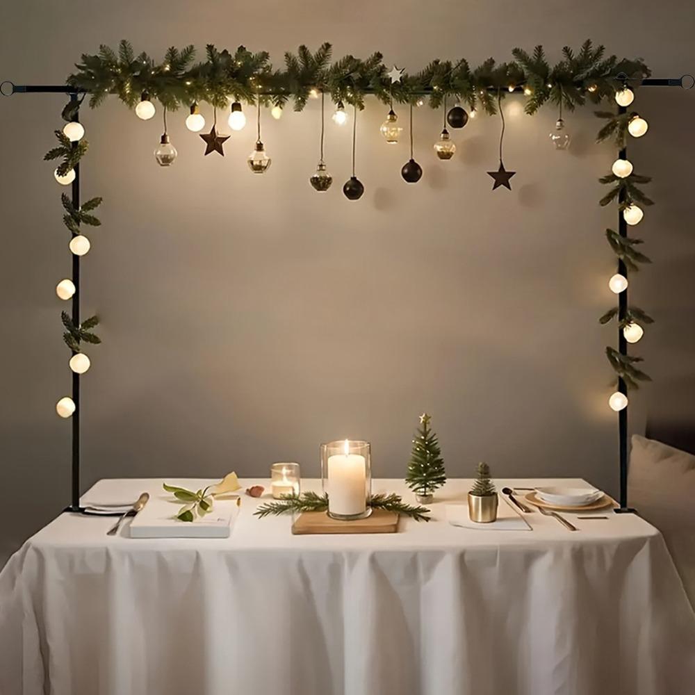 Со струбцинами над столом Стойка для шеста Вечеринка Подвесной декор Металлическая настольная арочная стойка Регулируемая настольная стойка для арки из воздушных шаров и цветов