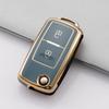 Для VW Volkswagen MK4 Bora Golf 4 5 6 Jetta Passat Polo Bora Touran Skoda Seat ТПУ 2 кнопки ТПУ чехол для ключей от машины чехол в виде ракушки брелок