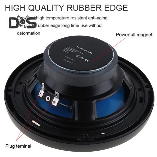 2 шт. автомобильный аудиодинамик полночастотный стереоэффект без потерь 6,5-дюймовый автомобильный коаксиальный звуковой сигнал для фургона