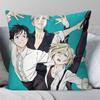 Anime YYURi On ICE Pillow Case Fashion Square Pillowcase Bedroom Sofa Room Ins Decoration Leisure