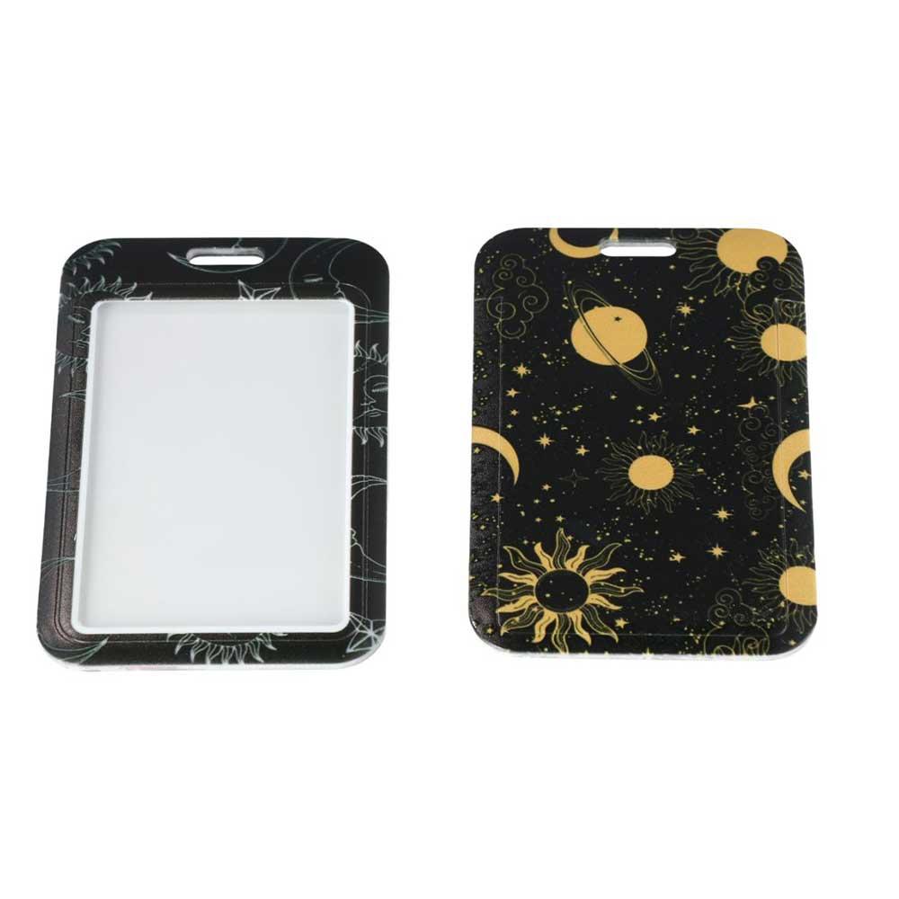 Sun and Moon Stars Lanyard Keyrings ID Card Holder Badge Holder Hanging Rope Phone Neck Strap