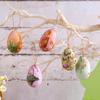6Pcs Easter Foam Eggs Hanging Decoration Vibrant Color Clear Cartoon Pattern Easy To Hang Versatile Easter Egg Ornaments