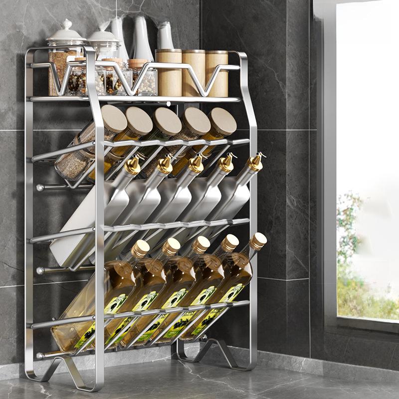 Multi-Layer Stainless Steel Kitchen Spice and Pot Rack
