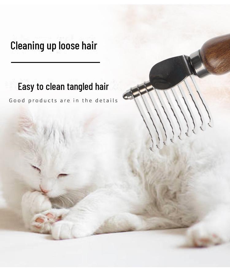 Гребень для распутывания колтунов у собак из орехового дерева - инструмент для распутывания колтунов и груминга