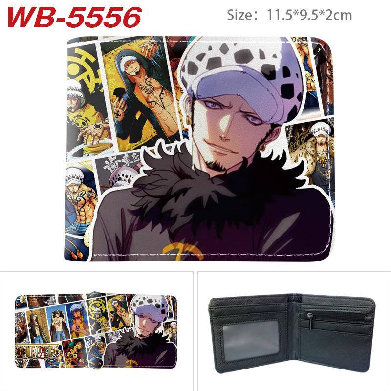 One Piece Anime Wallet Full Color Print Bi-fold Card Holder Student Anime Leather Purse