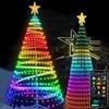 Smart APP Christmas Cone Tree Light 2.1M 400 LED RGBIC Prelit Artificial Tree Lights with Topper Star Dynamic DIY Christmas Tree