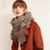 100% Чистая Шерсть Женский Длинный Клетчатый Шарф С Кисточками Зимний Модный Шарф Британский Стиль