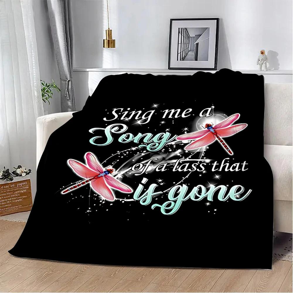 OUTLANDER TV Jamie Fraser Sassenach Dragonfly Printed Blanket Picnic Blanket Warm Soft and Comfortable Home Travel Birthday Gift