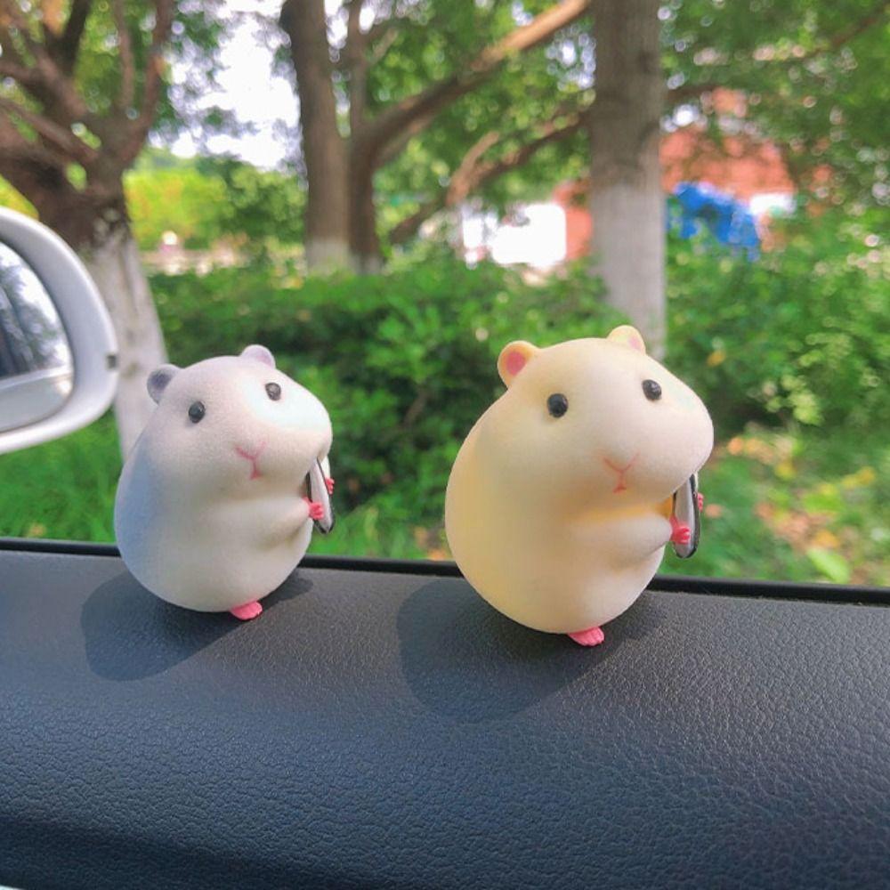 Decor Stealing Hamster Car Oranments Auto Dashboard Model Hamster Model Toy Hamster Action Figure