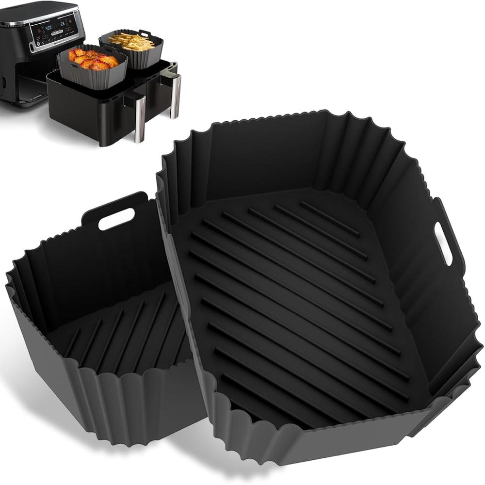 2 Non-Stick Air Fryer Pads - Oven, Oven, Oven - Easy To Clean, Reusable, Scratch-Resistant - For Chicken, French Fries, Pastries