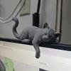 3D-печатный ленивый кот - украшение на край монитора, забавный уникальный декор для рабочего стола, для работы из дома, офиса, подарок любителю кошек