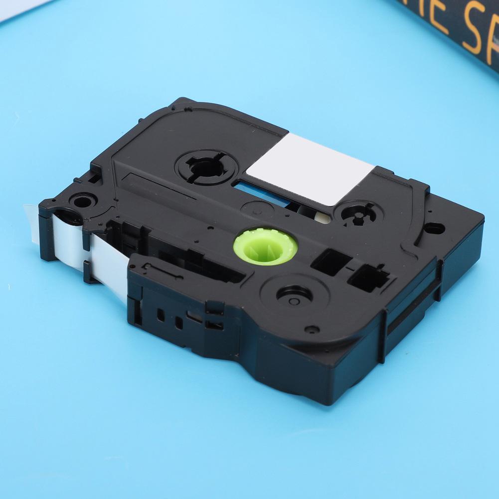 Print Label Ribbon for Compatible for TZe Labeler White On Silver Ribbon 12mm