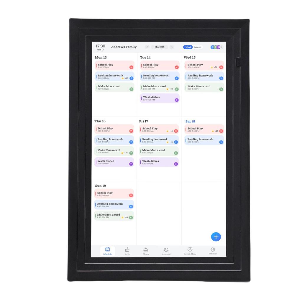 Smart Digital Calendar 10.1 Inch WiFi   Interactive Smart Family Planner Digital Picture Frame with APP for Home