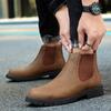 Модные мужские ботинки из натуральной кожи, универсальные, новые, без застежек, мужские туфли, модные мужские ботильоны, роскошь для мужчин, классические мотоциклетные ботинки