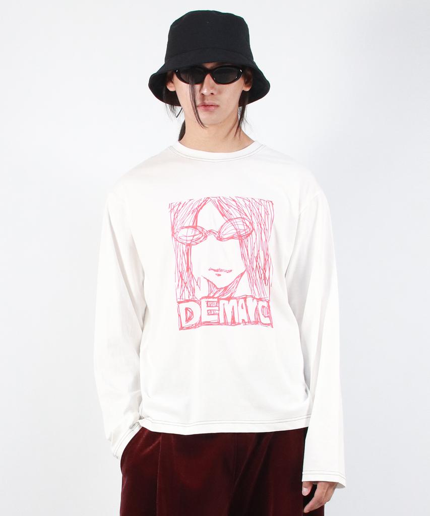 Deumakeu M Marc Illust Stitch Коробчатая Лонгслив - Белый
