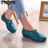 Spring Autumn Jelly Waterproof Rain Shoes for Women Kitchen Work PVC Shoes Outdoor Anti Slip Large Size Solid Color Adults Shoes