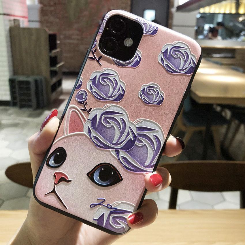 Чехол для ALCATEL 1S 2020 3D Рельефный Цветок Тиснение Чехол для Телефона Для Alcatel 1S 1B 1A 2020 Задняя Крышка для Alcatel 3X 1V 3L 3V 2019
