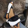 2024 New Summer Casual Elastic Roman Sandals Large Size Flat Sandals for Women