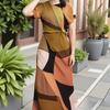 New Spring Style Stylish and Elegant Style Geometric Pattern Slim Dress